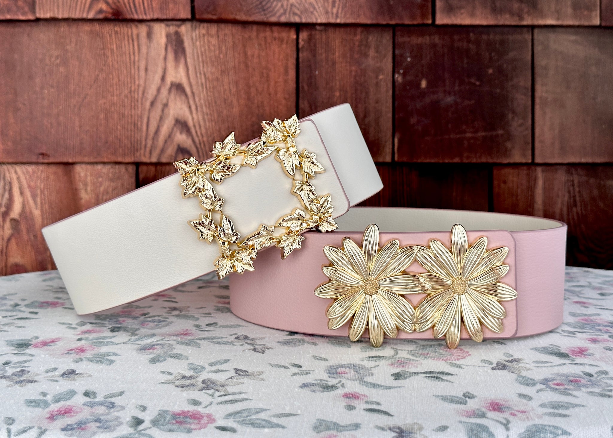 Blush & Magnolia Reversible Leather Belt | 6cm – Cesoli