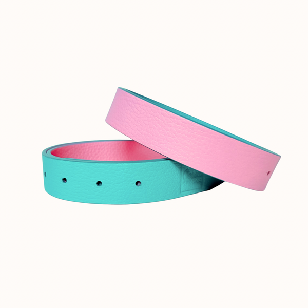 Streets Ahead Belt With Nbel Italy Teal Silvertone Buckle Pink & Turq Pink Stud Bella Pink Rhinestones Belt – Roman Valley Ranch main image 4