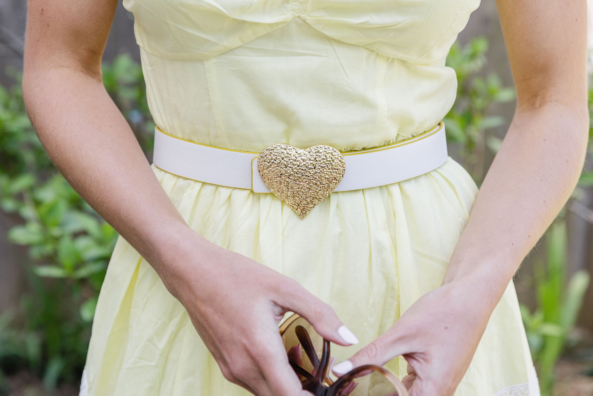 Lemon & Meringue Reversible Leather Belt