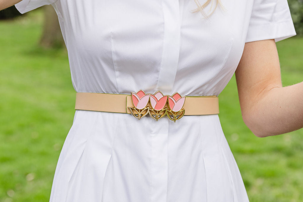 Chartreuse-or-Dare & Honey Reversible Leather Belt | 3cm  display picture 3